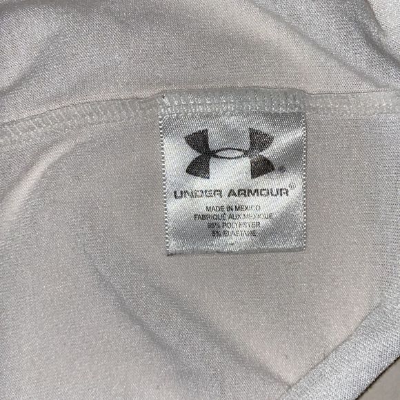 Under Army White Muscle Tank with Black Logo Size Youth Small - Picture 4 of 4